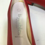 1980's Red Dyeables Kitten Heel Pumps