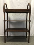 Vintage Mahogany Veneer 3-Tier Shelf
