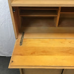 Vintage MCM Oak Veneer Secretary Desk / Office Credenza