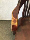 Solid Cherry Slat-Back Rolling Swivel Office Chair