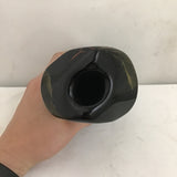 Vintage 1992 Signed The Glass Eye Studio Black & Gold Vase