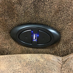 Modern Brown Suede Electric Reclining Sofa