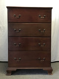 Vintage Finch Fine Furniture Solid Walnut 4-Drawer Chest of Drawers