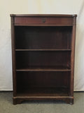 Vintage Mahogany Veneer 4-Tier 1-Drawer Shelf