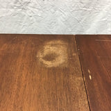 Vintage Mahogany Veneer Drop-Leaf  Pedestal Dining Table