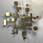 Modern Atomic Gold Metal Geometric Wall Art