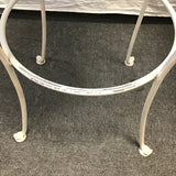 Pair of Modern White Metal Bar Stools