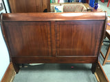 Craftsman Walnut Veneer Queen Sleigh Bed
