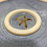 Modern Signed Blue Ceramic Platter