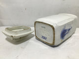 Set of 4 Antique Inge White & Blue Delft Windmill Ceramic Kitchen Canisters