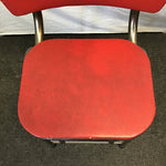 Vintage MC Atomic Red Vinyl Fold-Out Step Stool