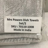 New In Package! Pair of Mackenzie-Childs "Mrs Powers" Dish Towels