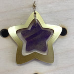 Brigh the Witch "Gold & Purple Stars" Acrylic Earrings