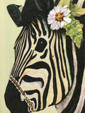 Vintage Retired Mackenzie Childs Embroidered Zebra Wall Art