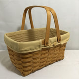 2001 Longaberger Woven Solid Maple Picnic Basket