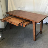 Modern Craftsman Solid Tropical Wood 3-Drawer Desk