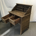 Vintage Rustic Brown Painted 2-Drawer Desk