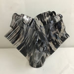 Signed Purple Glass Handkerchief Vase