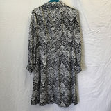 Vintage Botanical Black & White Silk Maxi Dress