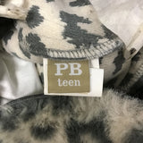 Discontinued Modern Pottery Barn Teen Grey Leopard Print Bean Bag