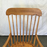 Vintage Solid Maple Spindle-Back Rocking Chair