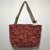 Adriana Cárdenas B. Handmade "Cornell Sailboats" Quilted Bag