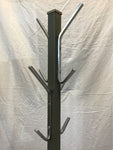 Vintage Industrial Grey Metal 8-Hook Coat Tree