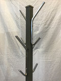 Vintage Industrial Grey Metal 8-Hook Coat Tree