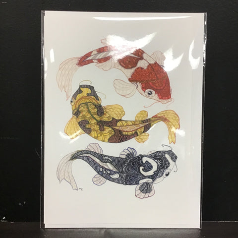 Marika Chew "Koi Fish" Greeting Card