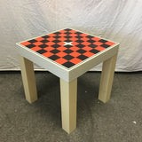 Vintage 70's Plastic Checkers/Chess Gaming End Table
