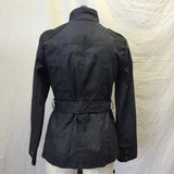 Boden Blue Waxed Cotton Moto Jacket