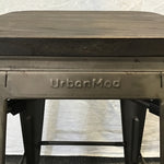 Single Modern Industrial UrbanMod Metal & Oak Counter Stool