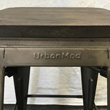Single Modern Industrial UrbanMod Metal & Oak Counter Stool