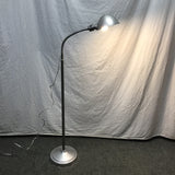 Vintage Atomic Silver Metal Adjustable Height Floor Lamp