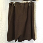 2pc Vintage Talbots Brown & White Blouse & Skirt