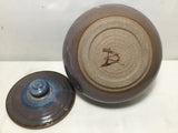 Signed David Kingbury Blue/Purple Ceramic Lidded Pot