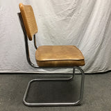 Vintage MCM Caned Cantilever Accent Chair