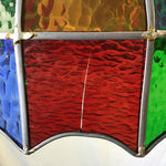 Vintage Stained Glass Hanging Swag Lamp