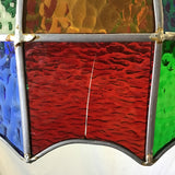 Vintage Stained Glass Hanging Swag Lamp