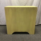 Vintage Yellow Painted 2-Sided Cubby Shelf