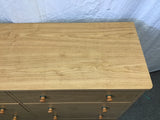 Modern Faux-Cherry Laminate 6-Drawer Dresser