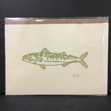 Evergreen Studios Fish Hand-Printed Lino