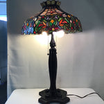 Modern Art Nouveau Tiffany-Style Stained Glass Table Lamp