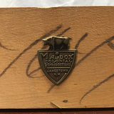 Vintage Federal Maddox Mahogany Veneer 7-Drawer Kneehole Desk