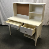 Pottery Barn Kids Simply White "Morgan" Storage Desk & Hutch Set