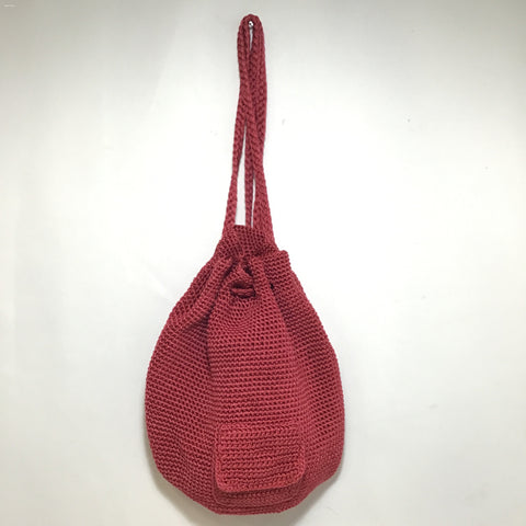 The Sak Red Crochet Backpack