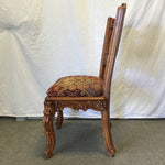 Modern Carved Solid Tropical Wood Accent Chair