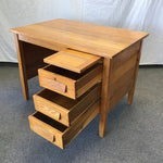 Vintage Craftsman Solid Oak 3-Drawer Children's Desk