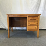 Vintage Craftsman Solid Oak 3-Drawer Children's Desk