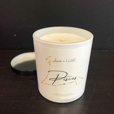 Lavender in Luxe 10oz "Pisces" (Zo3) Zodiac Candle in Refillable Tumbler